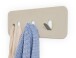 Garderobenleiste >Tilly 1< 3 Haken, in cremeweiß, Metall - 30x10x3cm (BxHxT)