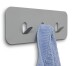 Garderobenleiste >Tilly 1< 3 Haken, in grau, Metall - 30x10x3cm (BxHxT)