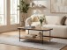 Couchtisch >Pina 2< Ablageboden, Artisaneiche Dekor, MDF + Metall - 120x45x64cm (BxHxT)