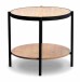 Beistelltisch >Pina 1< Ablageboden, Artisaneiche Dekor, MDF + Metall - 45x52cm (HxD)