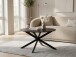 Couchtisch >Paul< runde Form, in Esche Dekor schwarz, Metall + MDF - 45x80cm (HxD)