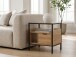 Beistelltisch >Mandurah 1< Schublade, Ablagen, Eiche Dekor, Metall + MDF - 48x55x35cm (BxHxT)