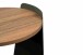 Beistelltisch >Sandro 2< mit Ablage, in Eiche Dekor, Metall grün + MDF - 48x40cm (HxD)