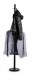 Kleiderständer >Leni< 4 Haken, in schwarz, Metall  - 45x175x29cm (BxHxT)