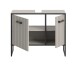 Waschbeckenunterschrank >Bagno< 2 Türen, 4 Fächer, in kaschmir Dekor - 80x63x36cm (BxHxT)