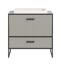 Waschtisch-Set >Bagno< mit Waschbecken, in kaschmir - 80x84x48cm (BxHxT)