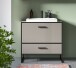 Waschtisch-Set >Bagno< mit Waschbecken, in kaschmir - 80x84x48cm (BxHxT)