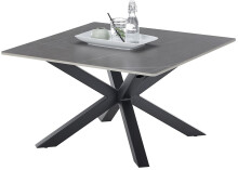 Couchtisch >Janin< in grau, schwarz, Keramik, Metall - 80x45x80cm (BxHxT)