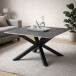 Couchtisch >Janin< in grau, schwarz, Keramik, Metall - 80x45x80cm (BxHxT)