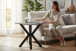 Couchtisch >Janin< in grau, schwarz, Keramik, Metall - 55x55x55cm (BxHxT)