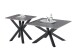 Couchtisch >Janin< in grau, schwarz, Keramik, Metall - 55x55x55cm (BxHxT)