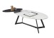 Couchtisch >Jenny< drehbare Aufsatzplatte, weiß / schwarz, Keramik - 110x41x60cm (BxHxT)