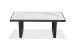 Couchtisch >Jordan< in weiß, schwarz, MDF, Metall - 110x43x60cm (BxHxT)