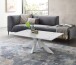 Couchtisch >Noah< in weiß, Keramik, Metall - 110x40x70cm (BxHxT)