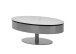 Couchtisch >Sinisa< in weiß, anthrazit, Keramik, Metall - 110x42x70cm (BxHxT)