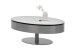Couchtisch >Sinisa< in weiß, anthrazit, Keramik, Metall - 110x42x70cm (BxHxT)