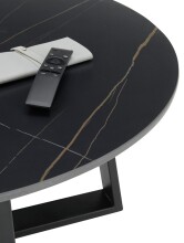 Couchtisch >Tanea< in schwarz, Keramik, Metall - 45x80cm (HxD)