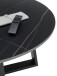 Couchtisch >Tanea< in schwarz, Keramik, Metall - 45x80cm (HxD)