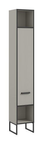 Hochschrank >Bagno< 5 Fächer, 1 Tür, in kaschmir Dekor - 30x192x32cm (BxHxT)