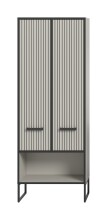 Hochschrank >Bagno< 9 Fächer, 2 Türen, in kaschmir Dekor - 59x159x32cm (BxHxT)