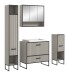 Badezimmer-Set >Bagno< inkl. Waschbecken, in kaschmir Dekor - 170x192x48cm (BxHxT)