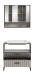 Badezimmer-Set >Bagno< (2-teilig) inkl. Waschbecken, kaschmir Dekor - 80x192x48cm (BxHxT)