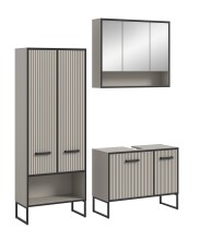 Badezimmer-Set >Bagno< (3teilig) in kaschmir Dekor...