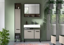 Badezimmer-Set >Bagno< (3-teilig) in kaschmir Dekor...