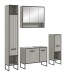 Badezimmer-Set >Bagno< (4-teilig) in kaschmir Dekor - 170x192x36cm (BxHxT)