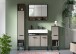 Badezimmer-Set >Bagno< (4-teilig) in kaschmir Dekor - 170x192x36cm (BxHxT)