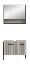 Badezimmer-Set >Bagno< (2-teilig) in kaschmir Dekor - 80x192x36cm (BxHxT)