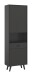 Stauraumvitrine >Linea< 2 Türen, 5 Schübe, in grau - 58x195x37cm (BxHxT)