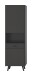 Stauraumvitrine >Linea< 2 Türen, 5 Schübe, in grau - 58x195x37cm (BxHxT)