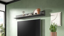 Wandboard >Linea< in grau, Holzwerkstoff -...