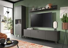 Wohnwand >Linea< (3-teilig) Vitrine, Lowboard,...