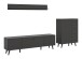 Wohnwand >Linea< (3-teilig) Lowboard, Wandboard, Kommode, grau - 269x175x40cm (BxHxT)