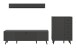 Wohnwand >Linea< (3-teilig) Lowboard, Wandboard, Kommode, grau - 269x175x40cm (BxHxT)