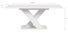 Kulissen-Esstisch >Motion< ausziehbar bis 190cm, in Weiß - 150/190x76x90cm (BxHxT)