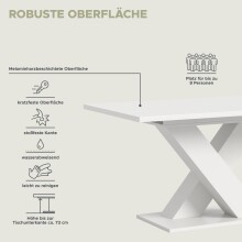 Kulissen-Esstisch >Motion< ausziehbar bis 190cm, in Weiß - 150/190x76x90cm (BxHxT)