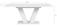 Kulissen-Esstisch >Motion< ausziehbar bis 190cm, in Weiß - 150/190x76x90cm (BxHxT)