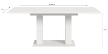 Kulissen-Esstisch >Motion< ausziehbar 190cm, in Weiß - 150/190x76x90cm (BxHxT)