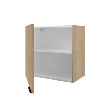 Miniküche >Fumay 21< (6-teilig) in Eiche Nachbildung, Beton Optik dunkel, Breite 200cm