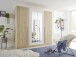 Kleiderschrank >Cano< 5 Böden, 1 Stange, San Remo Eiche hell / Weiß - 228x213x62 (BxHxT)