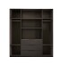 Drehtürenschrank >Nuka< 6 Böden, 2 Stangen, 3 Schübe, Graphit/Hellgrau - 200,5x225,5x60 (BxHxT