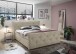 Boxspringbett >Villano< Liegefläche 180x200cm, Creme - 231x203x114 (LxBxH)