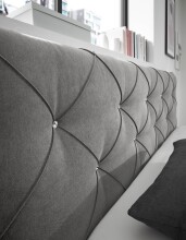Boxspringbett >Villano< Liegefläche 180x200cm, GEL-Topper, Dark Grey - 231x203x114 (LxBxH)