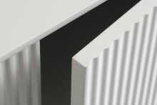 Highboard >PALMA< in Greige, MDF Greige Pantone - 100x125x40cm (BxHxT)