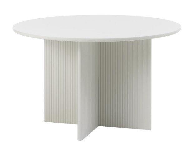 Esstisch >PALMA< in Greige, MDF + Stahl in greige - 75x110cm (HxD)