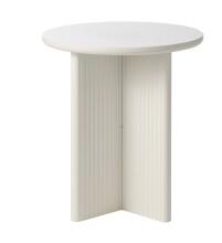 Beistelltisch >PALMA< in Greige, MDF + Stahl in...