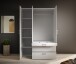 Kleiderschrank >Vesala< in Weiß mit Spiegel, Melamin - 135x195x56cm (BxHxT)